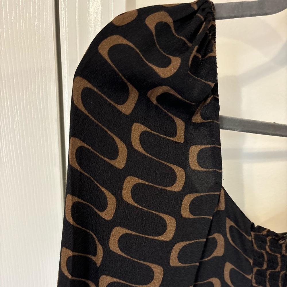 Reformation Midi Dress With Zigzag Pattern - image 4